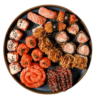 Comida japonesa e asiática.